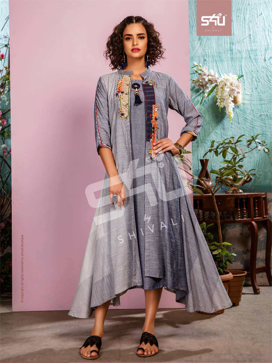 S4u Hello Jackets Vol 4 Designer Fancy Kurtis With Jacket S4u Hello Jackets Vol 4 Designer Fancy Kurtis With Jacket